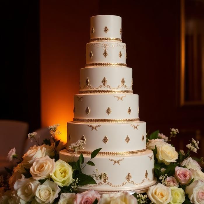 Bolo de casamento decorado